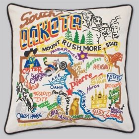 South Dakota Embroided Pillow